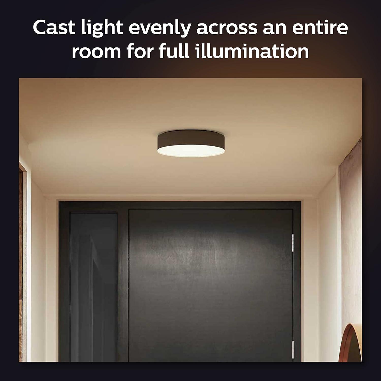 imagePhilips Hue Enrave Large Ceiling Lamp Black White Ambiance WarmtoCool White Smart LED Light 1 Pack Control with Hue App Compatible with Alexa Google Assistant and Apple HomekitBlack