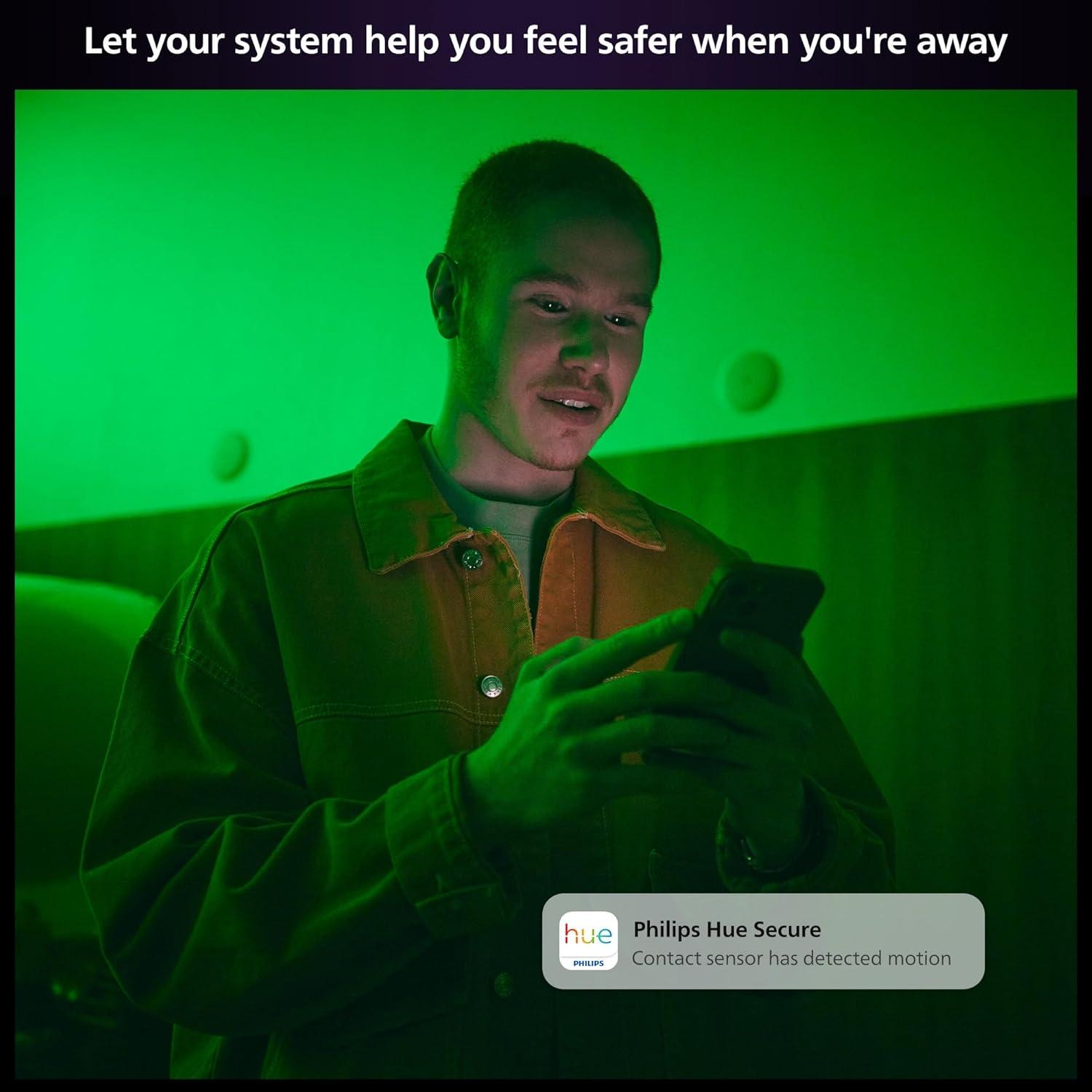 imagePhilips Hue Secure Smart Contact Sensor White 1 Pack Made for Indoor Doors and Windows Requires Hue Bridge Works with The Hue AppWhite