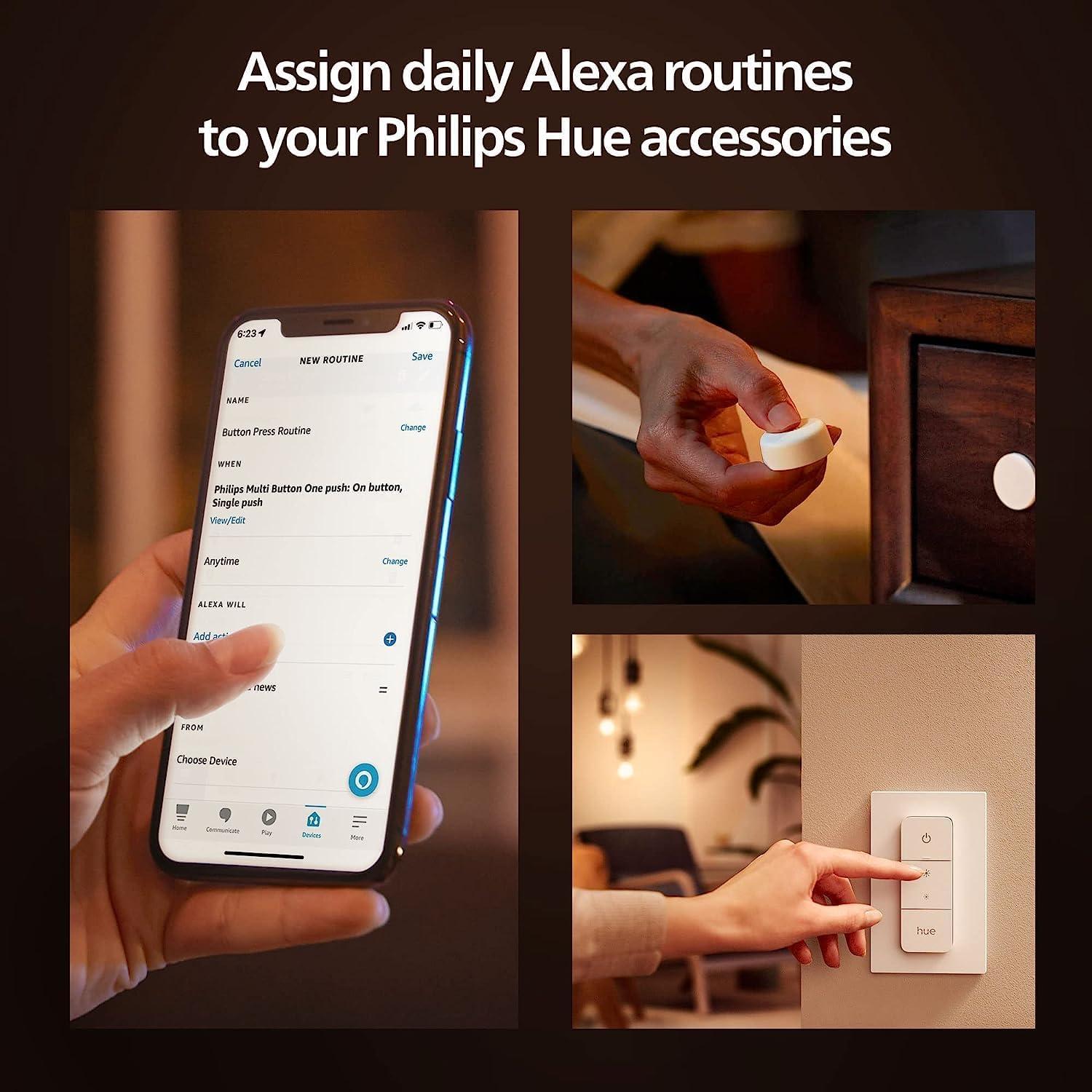 imagePhilips Hue Secure Starter Kit  3 Secure Contact Sensors White Indoor Motion Sensor Bridge 2 White amp Color Ambiance Smart Bulbs Easy to Install Works with Hue App2 Bulbs  Bridge  Dimmer