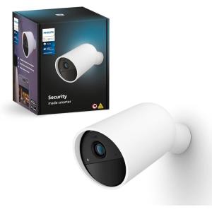 Philips Hue Secure Battery Camera 2-Pack, 1080P Resolution, Monitoring, Notifications, Seamless Integration, Rechargeable, Indoor and Outdoor, White, Free 24-Hour History(White)