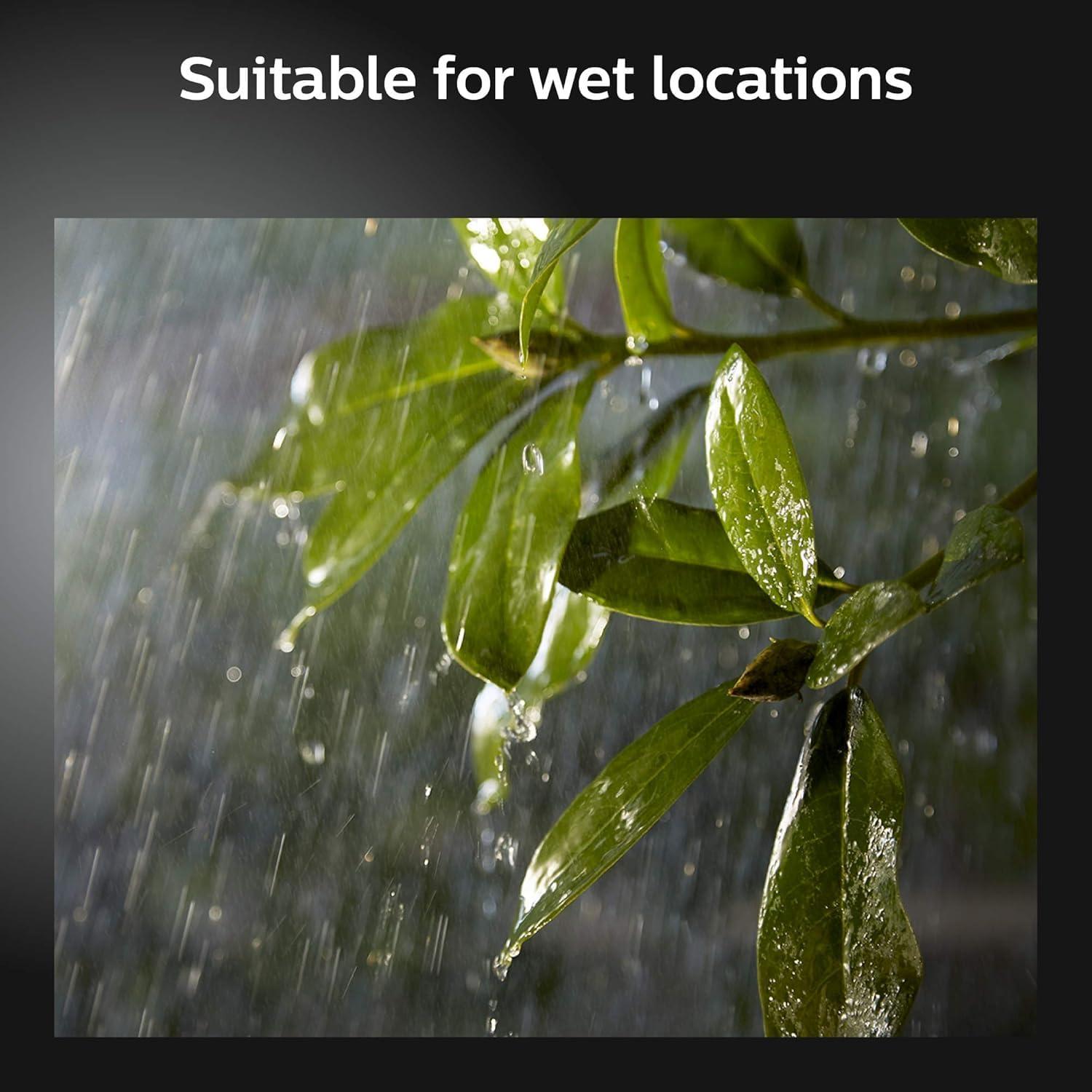 imagePhilips Hue Econic Down Outdoor Smart Wall Light Black E26 White and Color Ambiance LED ColorChanging Bulb 1 Pack Requires Hue Bridge Control with Hue App and Voice WeatherproofEconic Up