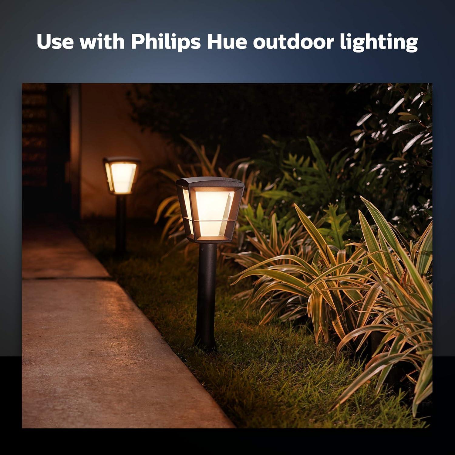 imagePhilips Hue Outdoor 8Foot Cable and T Connector  Connect Your Hue Outdoor Low Voltage Lights  1 Pack  Requires Hue Bridge  WeatherproofConnector
