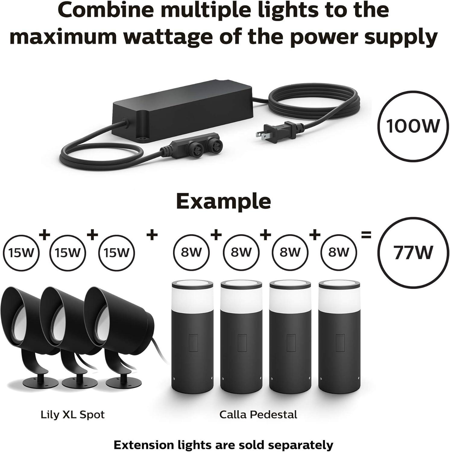 imagePhilips Hue Outdoor 8Foot Cable and T Connector  Connect Your Hue Outdoor Low Voltage Lights  1 Pack  Requires Hue Bridge  WeatherproofConnector