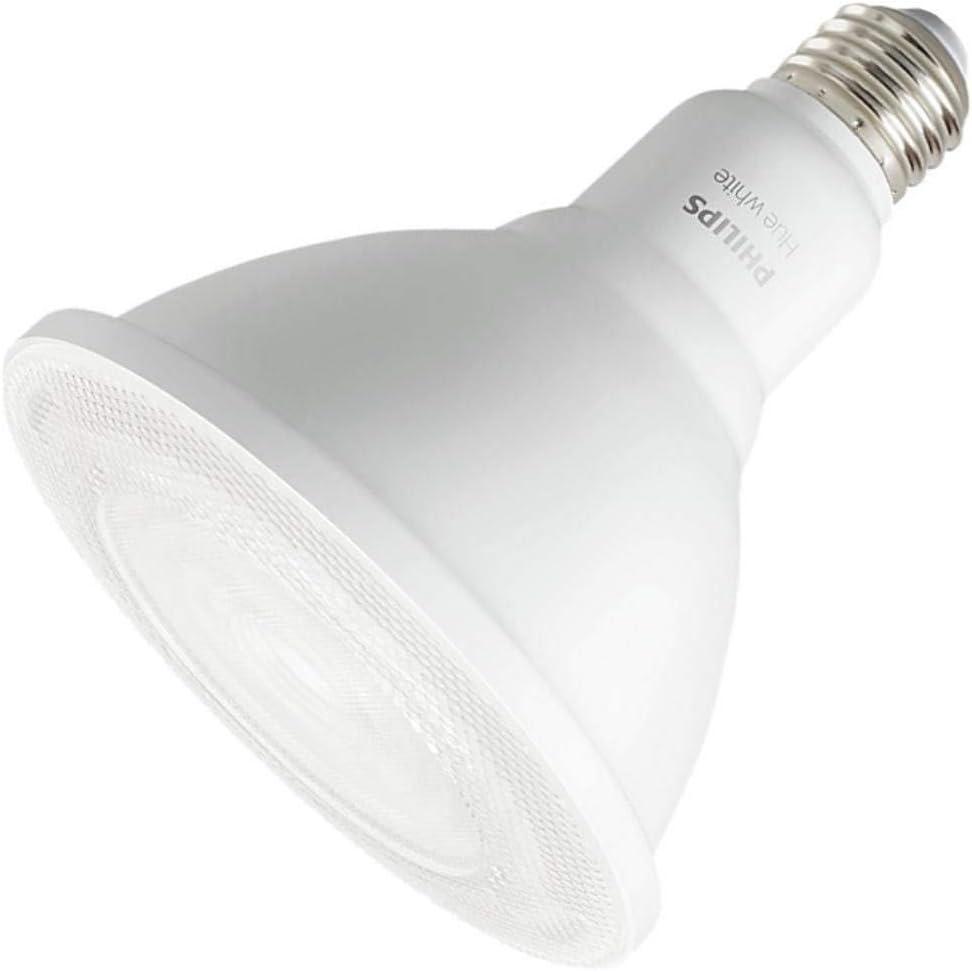 imagePhilips Hue Smart 100W PAR38 LED Bulb  White and Color Ambiance ColorChanging Light  1 Pack  1300LM  E26  Outdoor  Control with Hue App  Works with Alexa Google Assistant and Apple HomekitWhite