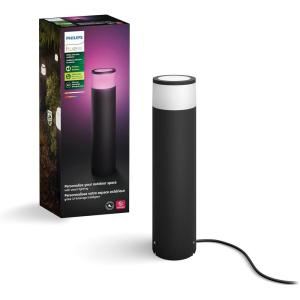 Philips Hue Calla Outdoor Smart Pathway Light – White & Color Ambiance LED Walkway Lights – Low Voltage Lighting – 1 Pack – Requires Bridge and Power Supply – Control with App and Voice – Weatherproof(Large Pedestal)