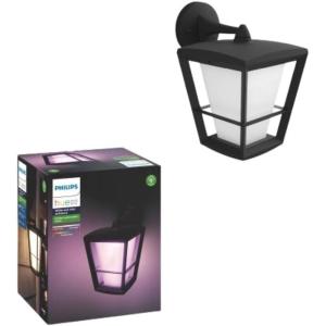 Philips Hue Econic Down Outdoor Smart Wall Light, Black – E26 White and Color Ambiance LED Color-Changing Bulb – 1 Pack – Requires Hue Bridge – Control with Hue App and Voice – Weatherproof(Econic Down)