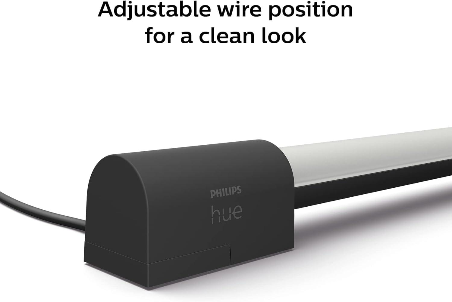 imagePhilips Hue Large Smart Light Tube Black White and Color Ambiance LED ColorChanging Light 1 Pack Sync with TV Music and Gaming Requires Bridge and Sync Box Control with App or VoiceBlack