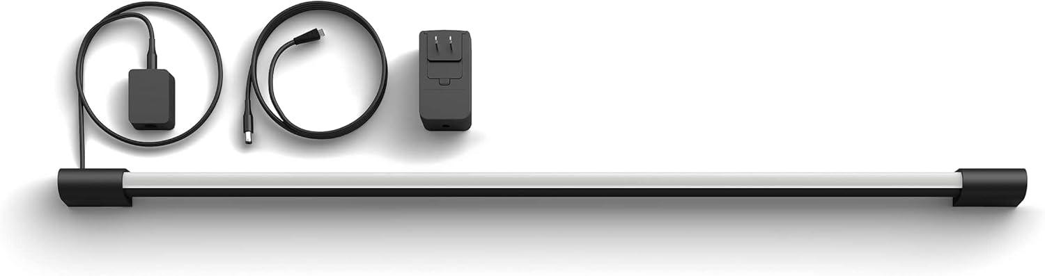 imagePhilips Hue Large Smart Light Tube Black White and Color Ambiance LED ColorChanging Light 1 Pack Sync with TV Music and Gaming Requires Bridge and Sync Box Control with App or VoiceBlack