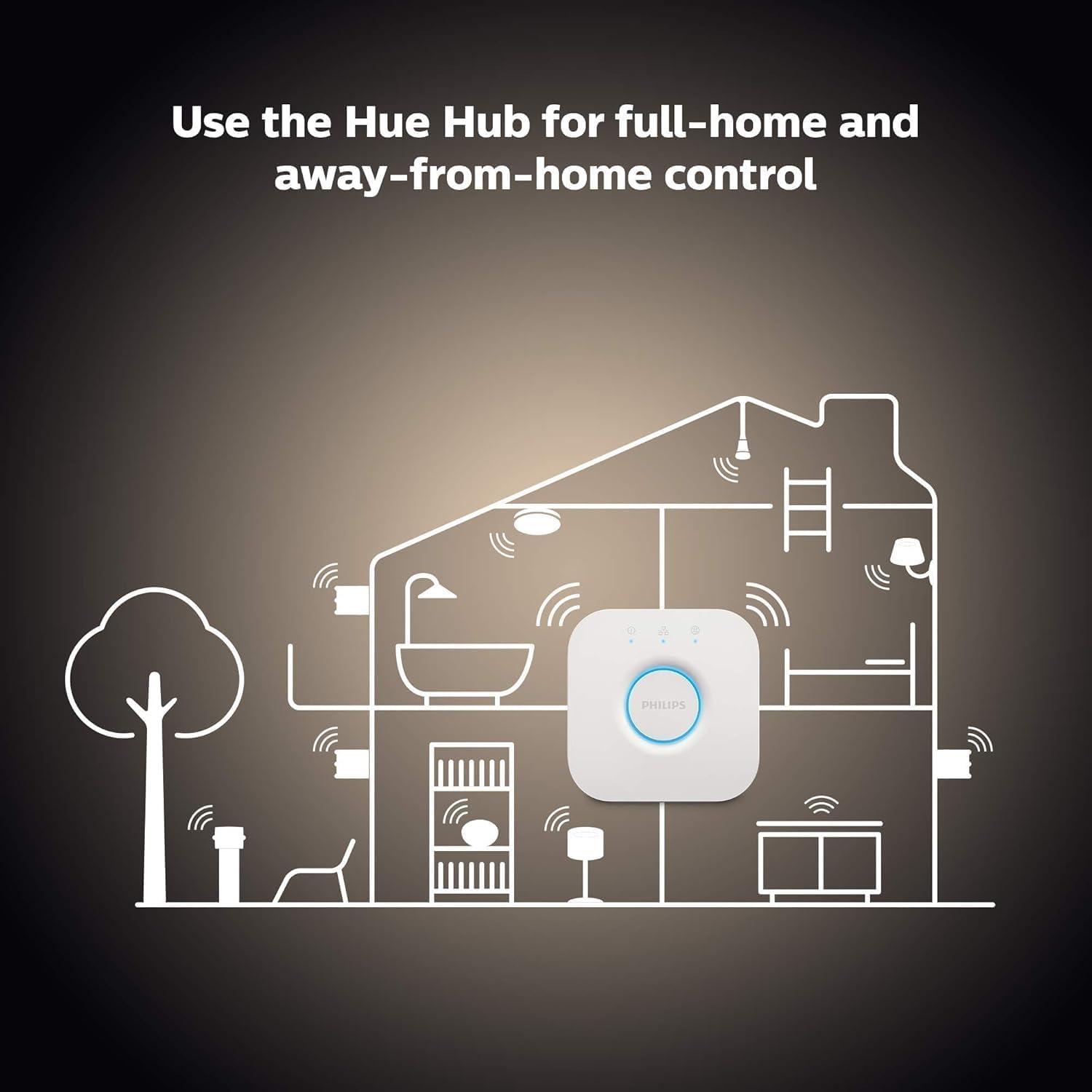 imagePhilips Hue Smart LED A19 Bulb White Ambiance E26 Base 72W Full Spectrum Light 1000K20000K 810 Lumens Dimmable Works with Alexa Google and Apple Home 2pkOriginal