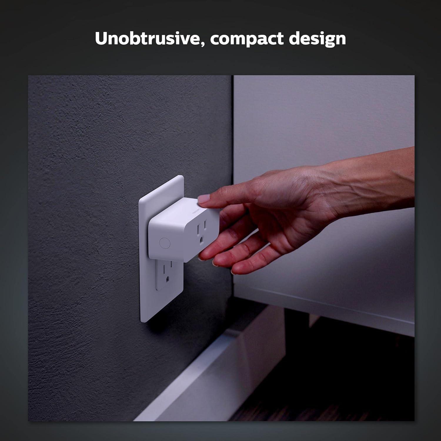 imagePhilips Hue Smart Plug White 2 Pack Turns Any Light Into a Smart Light Control with Hue App Compatible with Alexa Google Assistant and Apple HomeKit1Pack