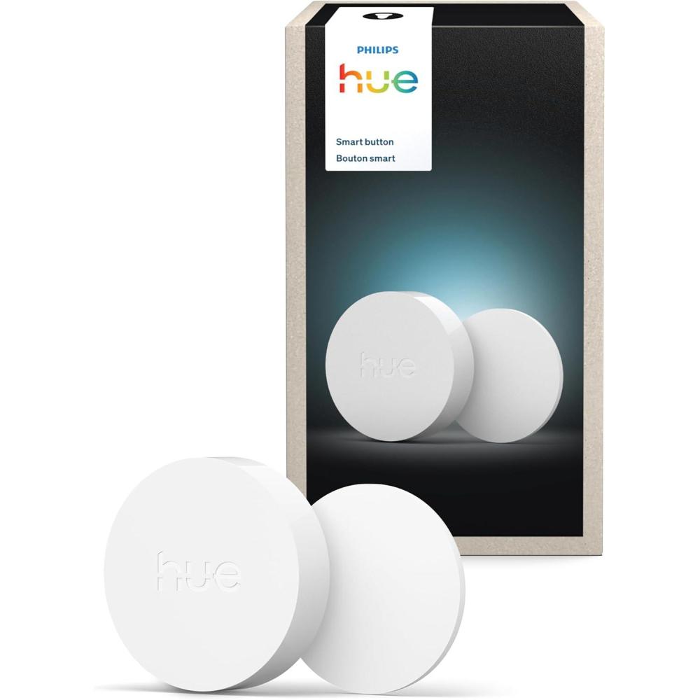 imagePhilips Hue Smart Dimmer Switch with Remote White  1 Pack  Turns Hue Lights On Off Dims or Brightens  Requires Hue Bridge  Easy NoWire InstallationSmart Button