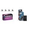 imageBundle of Philips Hue White and Color Ambiance Extra Bright Dimmable Recessed LED Smart 6 Downlight for Retrofit Cans 4Pack  Philips Hue Wall Tap Dial Light Switch InstallationFree Black6inch  Tap Dial Black