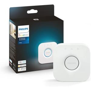 Philips Hue Bridge, Unlock The Full Potential of Hue Bridge System, Multi-Room and Out-of-Home Control, Create Automations and Zones, Smart Lighting Hub, Works with Voice and Matter-Compatible(Bridge Only)
