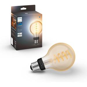 Philips Hue Smart 60W G25 Filament LED Bulb – White Ambiance Warm-to-Cool White Light – 4 Pack – 550LM – E26 – Indoor – Control with Hue App – Works with Alexa, Google Assistant and Apple Homekit(White Ambiance)