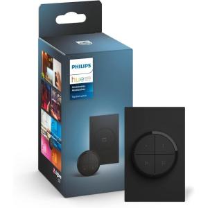 Philips Hue Wall Tap Dial Light Switch, Portable, Black – 1 Pack – Requires Hue Lights and Hue Bridge – Smart Home – Easy, No-Wire Installation(Black)