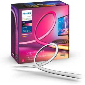 Philips Hue 32-34″ PC Monitor Smart LED Light Strip- White and Color Ambiance- Requires Hue Bridge- 1 Pack- Control with Hue App- Works with Alexa, Google Assistant and Apple HomeKit(One Monitor)