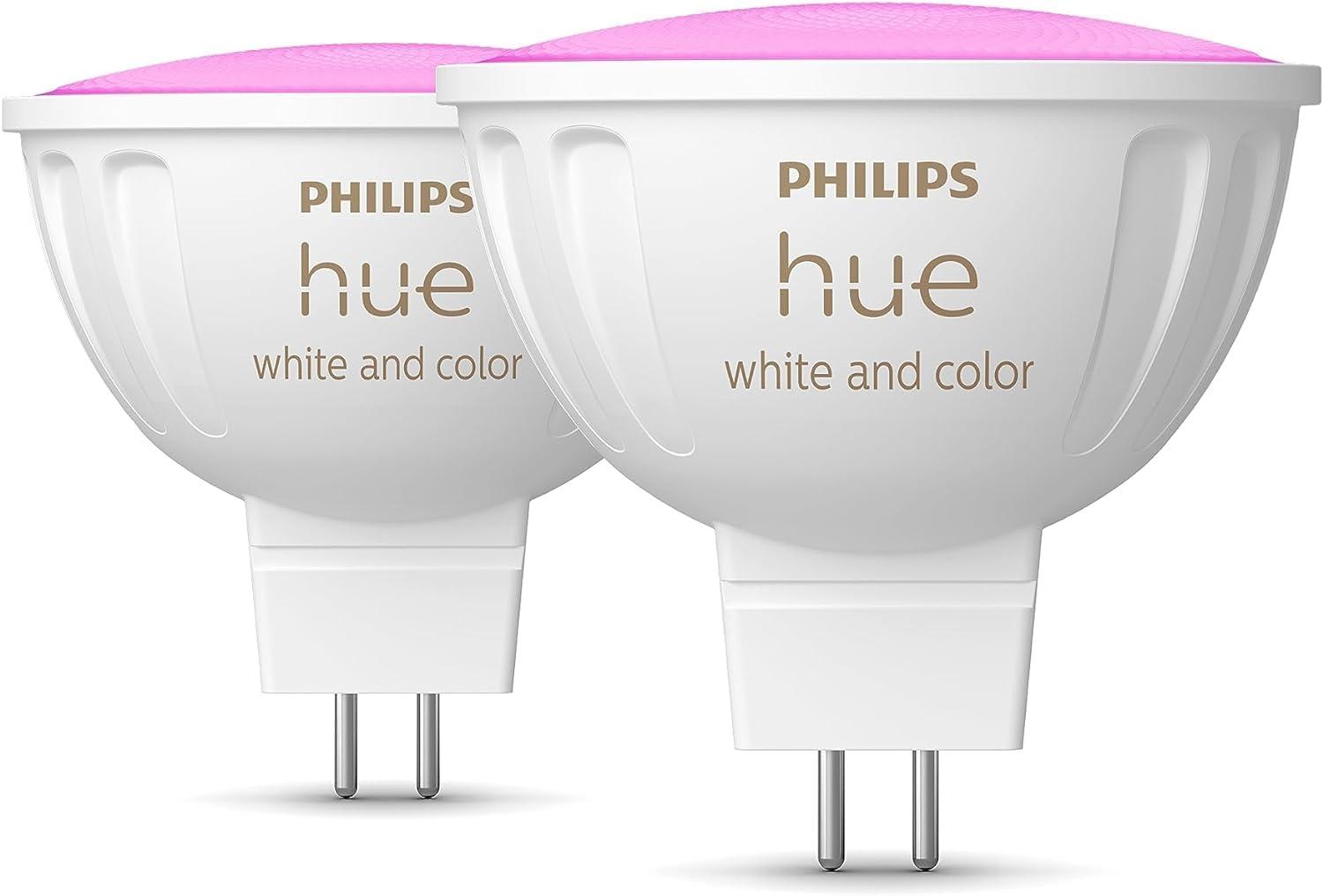 imagePhilips Hue MR16 Smart LED Bulb White and Color Ambiance 2 PackMR16