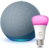 imageEcho 4th Gen  Twilight Blue with Philips Hue Color Smart Bulb
