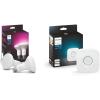 imagePhilips Hue Smart Lighting Bundle 2Pack BR30 LED Smart Light Bulbs White and Color Ambiance with Philips Hue Bridge  Control with Hue App Compatible with Alexa Google Assistant Apple Homekit