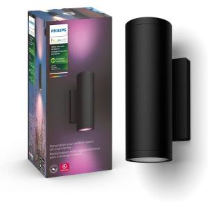 Philips Hue Appear Outdoor Smart Wall Light, Black – White and Color Ambiance LED Color-Changing Light – 2 Pack – Requires Hue Bridge – Control with Hue App and Voice – Weatherproof(1 Pack)