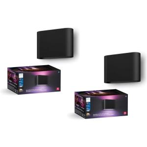 Philips Hue Dymera Smart Indoor and Outdoor Wall Sconces, Two Individually Controllable Light Beams, 1 Pack, Control With Hue App, Works With Voice Assistants(2 Pack)
