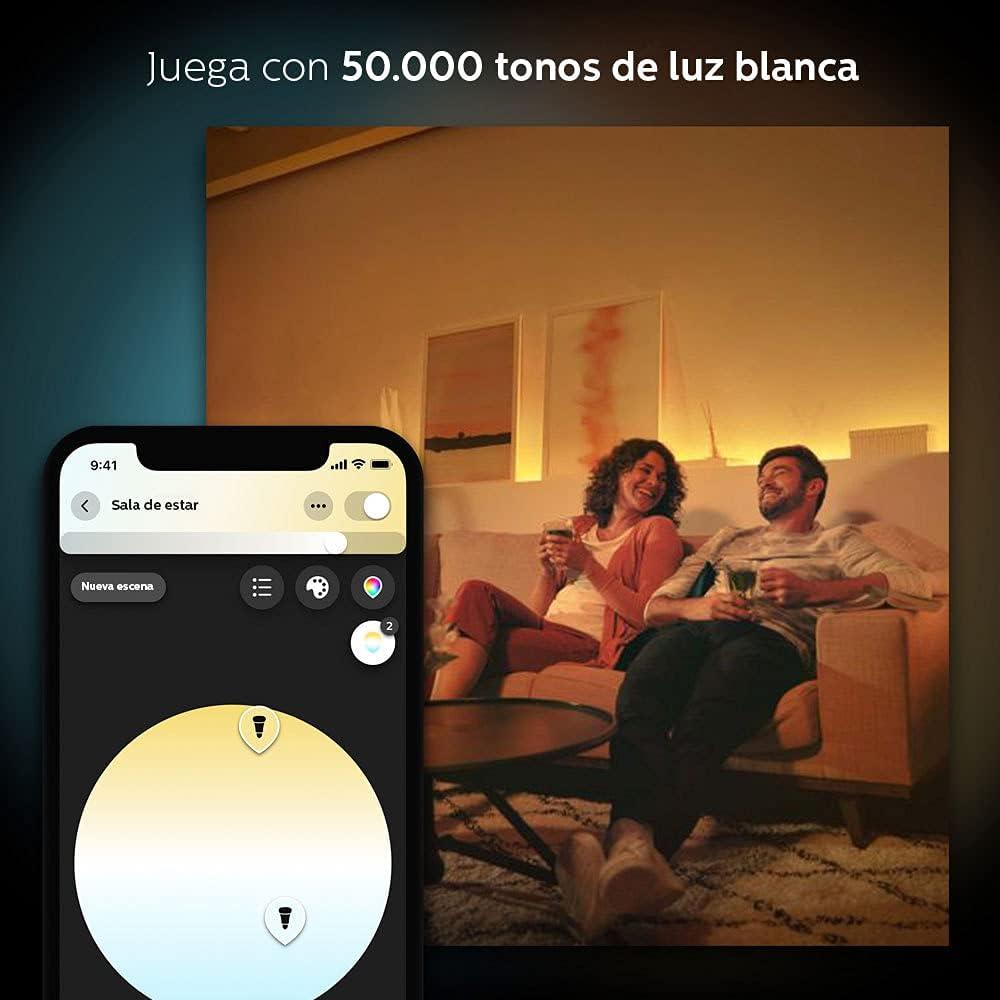 imagePhilips Hue White amp Color Ambiance BR30 LED Smart Bulbs Bluetooth amp Zigbee Compatible Hue Hub Optional Works with Alexa amp Google Assistant Old Version 2 BulbsWhite Ambiance
