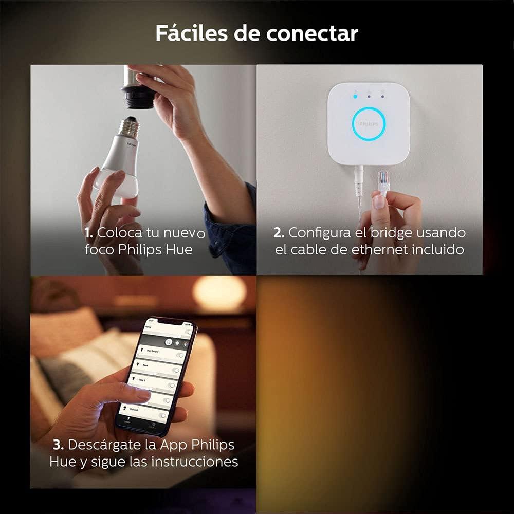 imagePhilips Hue White amp Color Ambiance BR30 LED Smart Bulbs Bluetooth amp Zigbee Compatible Hue Hub Optional Works with Alexa amp Google Assistant Old Version 2 BulbsWhite Ambiance