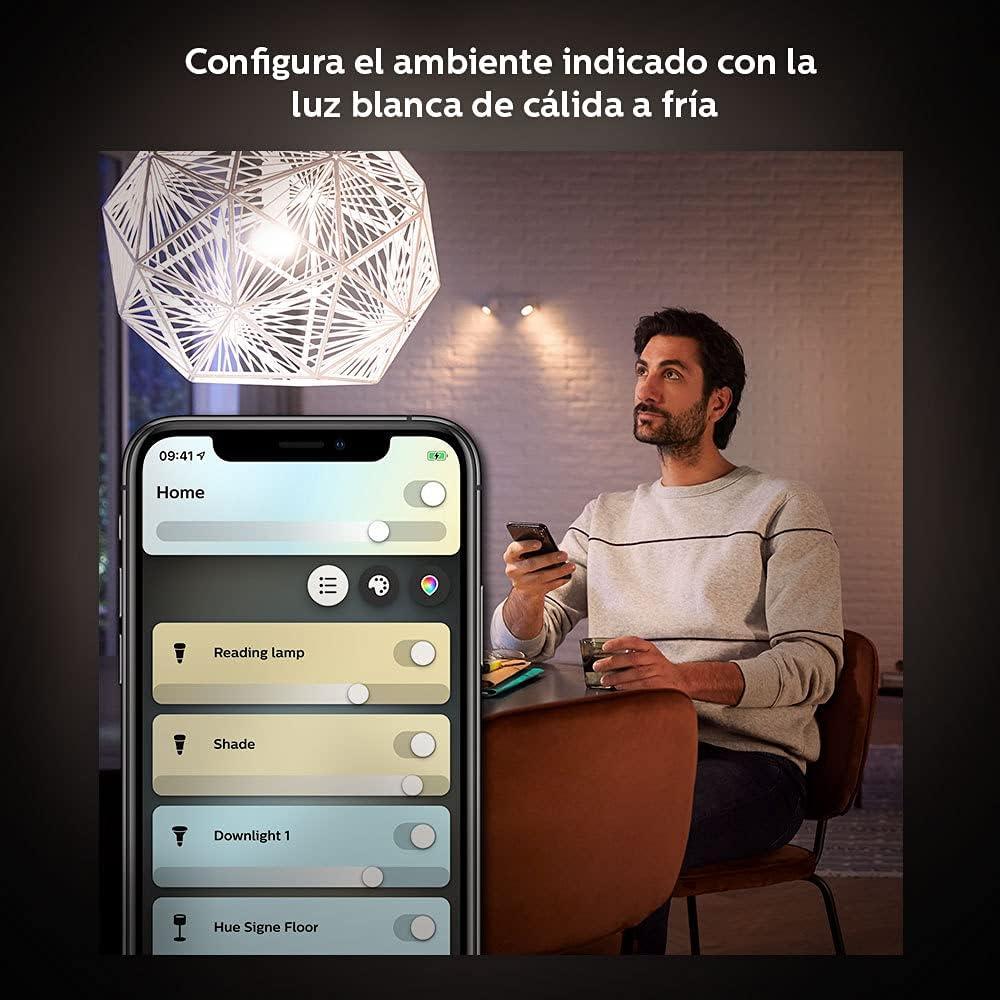 imagePhilips Hue White amp Color Ambiance BR30 LED Smart Bulbs Bluetooth amp Zigbee Compatible Hue Hub Optional Works with Alexa amp Google Assistant Old Version 2 BulbsWhite Ambiance