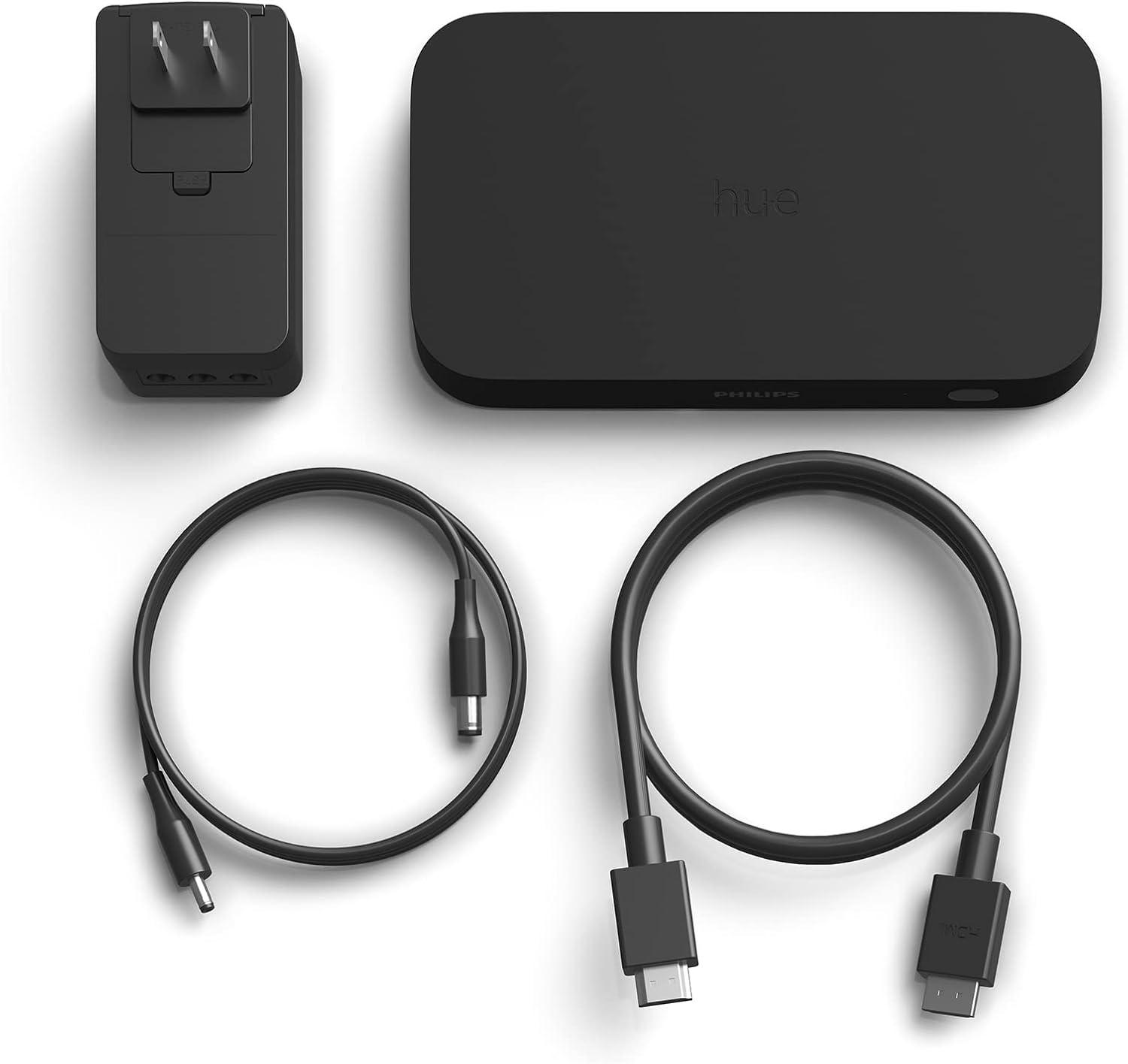 imagePhilips Hue Play HDMI Sync Box Requires Hue Bridge Supports Dolby Vision HDR10 and 4K Control with Hue App Compatible with Alexa Google Assistant and Apple HomeKitSync Box Only