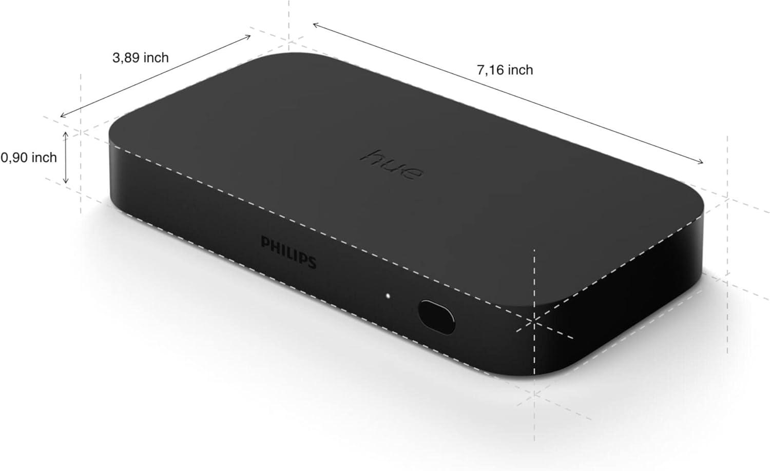imagePhilips Hue Play HDMI Sync Box Requires Hue Bridge Supports Dolby Vision HDR10 and 4K Control with Hue App Compatible with Alexa Google Assistant and Apple HomeKitSync Box Only
