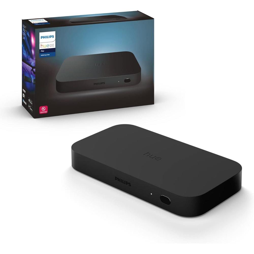 imagePhilips Hue Play HDMI Sync Box  Requires Hue Bridge  Supports Dolby Vision HDR10 and 4K  Control with Hue App  Compatible with Alexa Google Assistant and Apple HomeKitSync Box Only