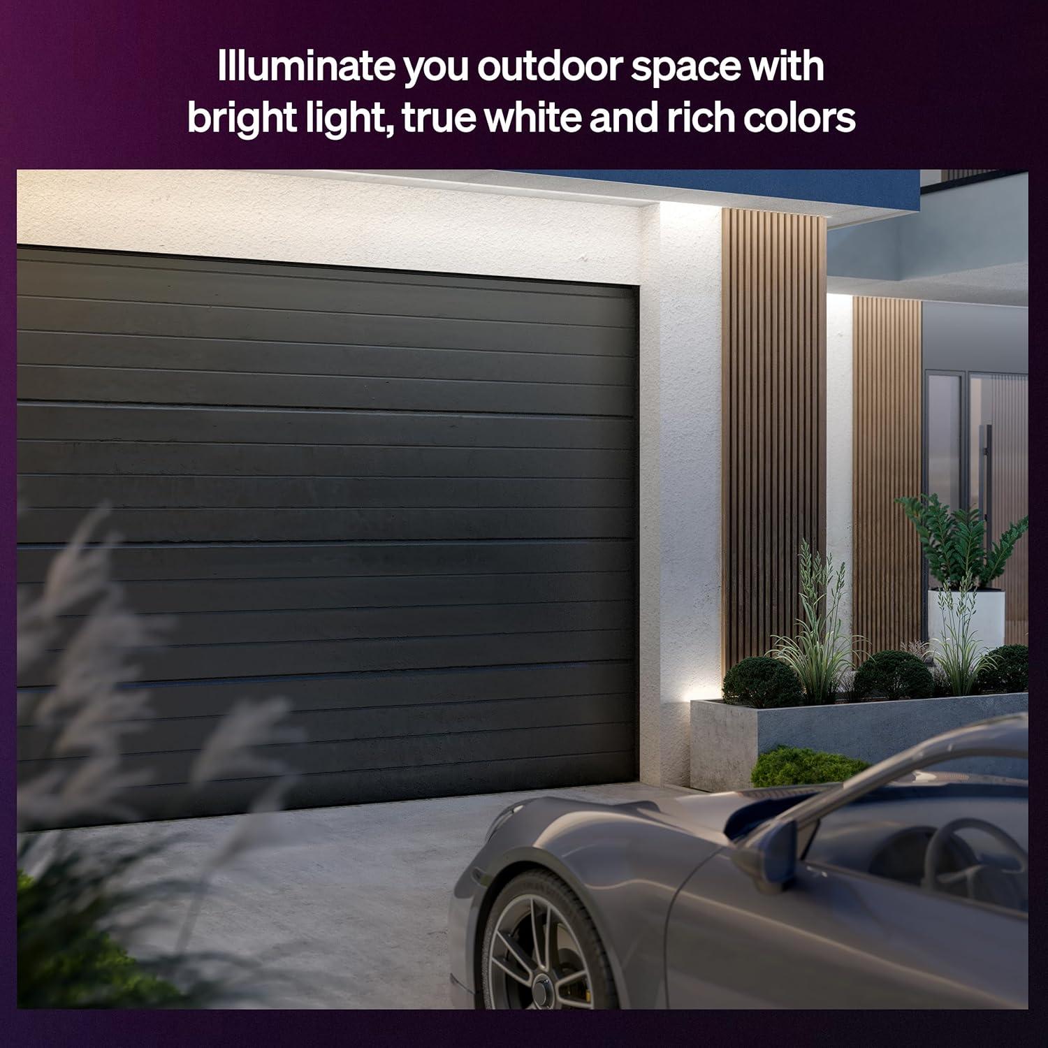 imageHue Flux Outdoor 33feet Multicolor LED Strip Light 3000 lm Vibrant Color and Ambiance Flexible Outdoor Lighting Chromasync Color Blending Weatherproof App and Voice Control33feet