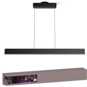 PHILIPS Hue Ensis Smart LED Pendant Light Black, Two LED Light Sources, White & Color Light, Bluetooth Compatible, Voice Control with Alexa, Apple Home & Google Assistant(Black)