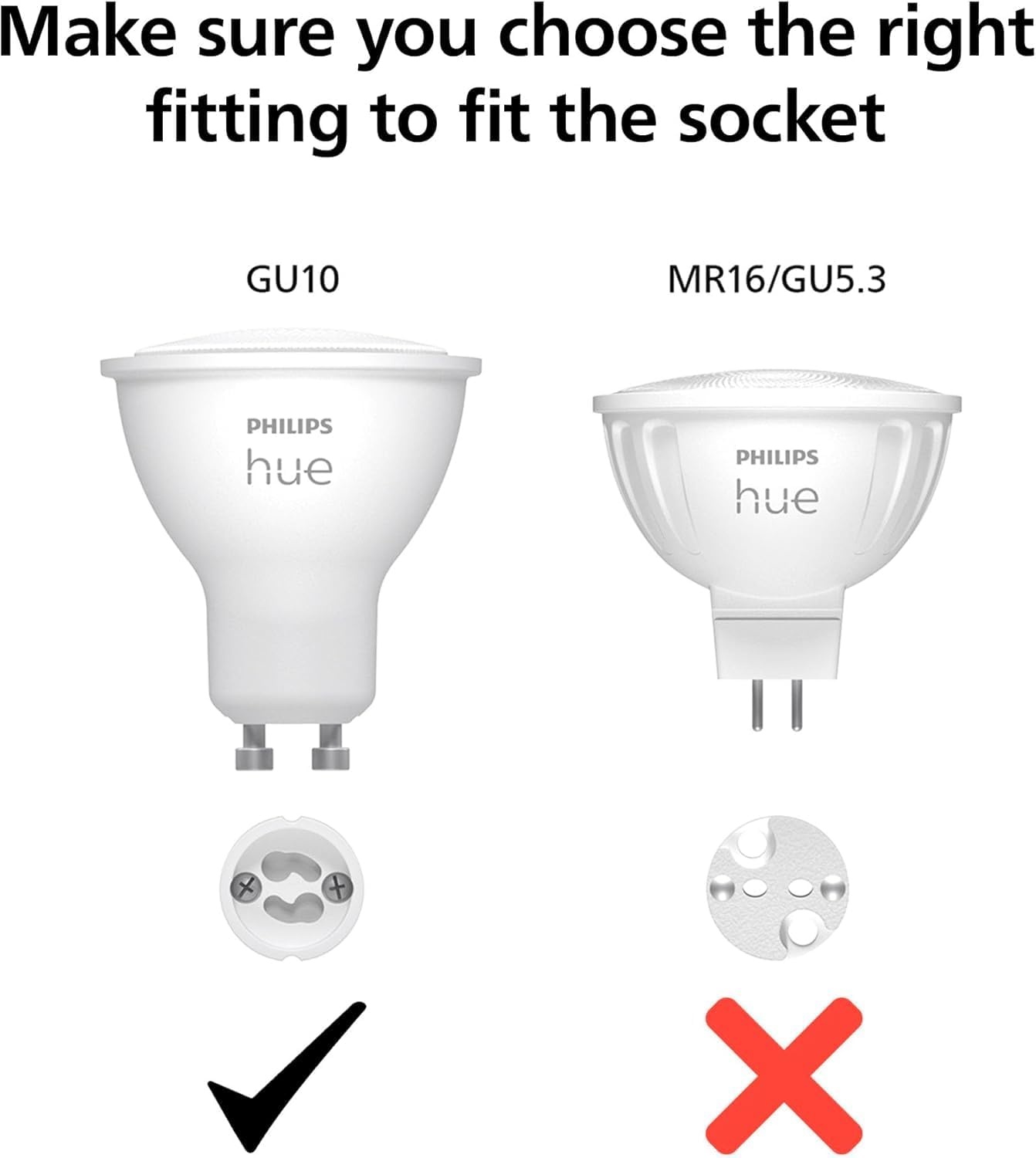 imagePhilips Hue White Ambiance 2Pack LED Smart GU10 Bulb Bluetooth amp Zigbee Compatible Hue Hub Optional Voice Activated with AlexaWhite