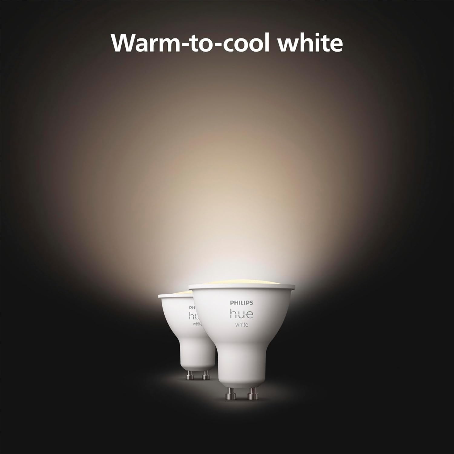 imagePhilips Hue White Ambiance 2Pack LED Smart GU10 Bulb Bluetooth amp Zigbee Compatible Hue Hub Optional Voice Activated with AlexaWhite