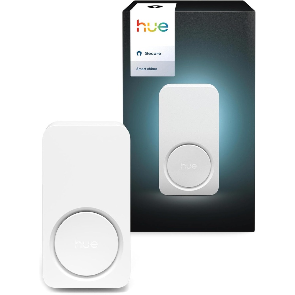 imagePhilips Hue Secure Smart Chime Realtime Sound Notifications Fits Standard Outlet Works with Hue Cameras Doorbell amp Motion Sensors Easy PlugandPlay WhiteChime