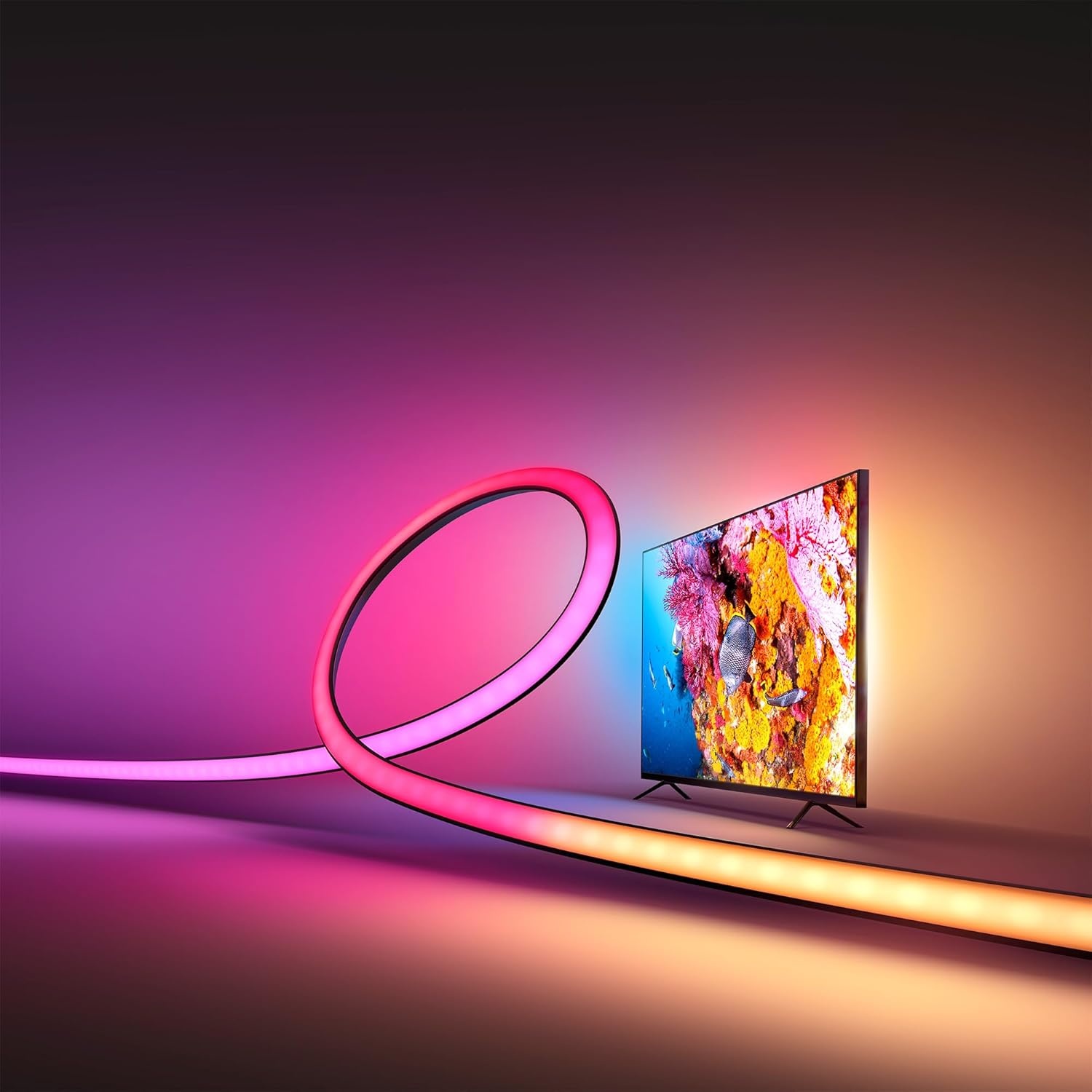 image:imagePhilips Hue 65 Smart LED TV Backlight White and Color Ambiance amp Gradient Signe Floor Lamp Compatible with Alexa Apple Homekit and Google Assistant Bluetooth Compatible
