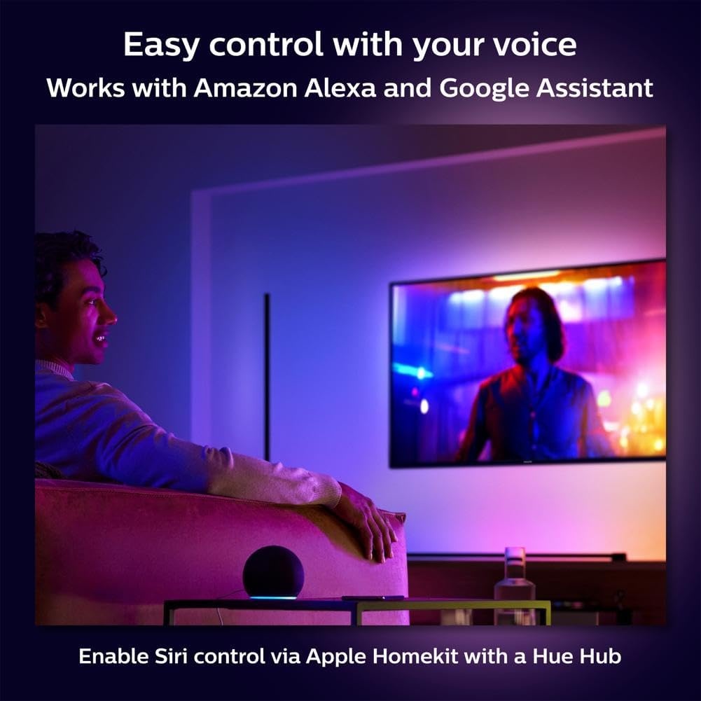 image:imagePhilips Hue 65 Smart LED TV Backlight White and Color Ambiance amp Gradient Signe Floor Lamp Compatible with Alexa Apple Homekit and Google Assistant Bluetooth Compatible