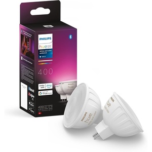 Philips Hue White Ambiance & Color MR16 LED Lamp, Dimmable, 16 Million Colours, Controllable via App, Compatible with Amazon Alexa (Echo, Echo Dot), Twin Pack(White Ambiance & Color)