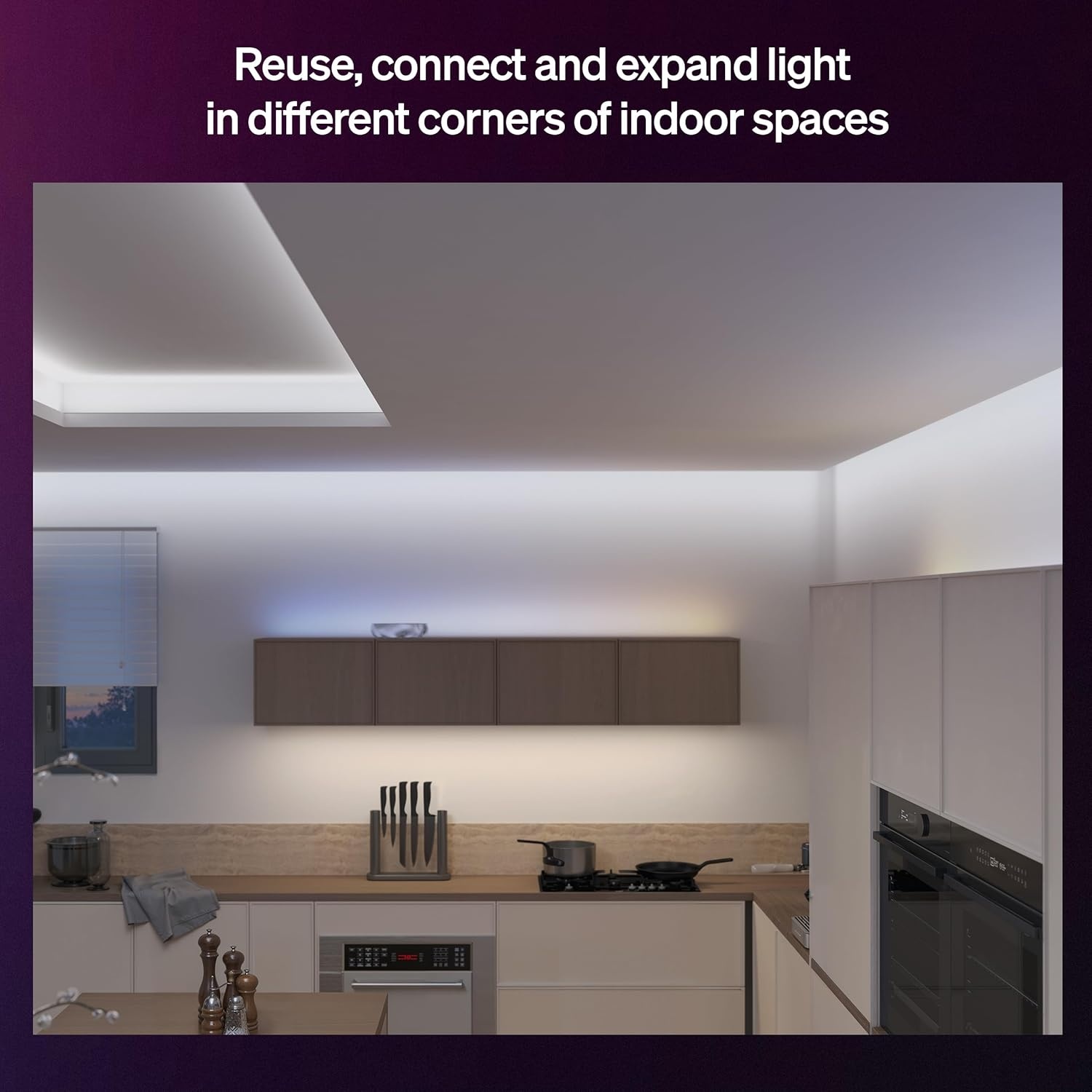 image:imageHue Flux LED Strip Light Connector Accessories Linear Extension Flexible Indoor Lighting Consistent Light Easy Installation Pack of 4Corner Connector