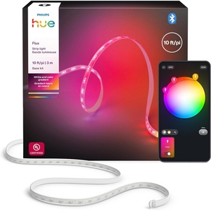 Hue Flux 16-Feet LED Strip Light Extension, Vibrant Color and Ambiance, Flexible Indoor Lighting, Chromasync™ Color Blending, Cuttable, Extendable, Reusable, App and Voice Control(Flux Lightstrip)