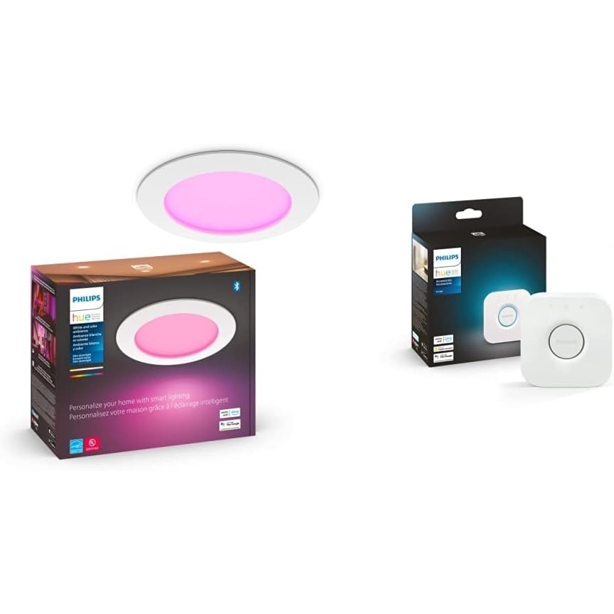 image:imagePhilips Hue Slim 6 Downlight White and Color LED Smart Light Bluetooth Compatible Bridge