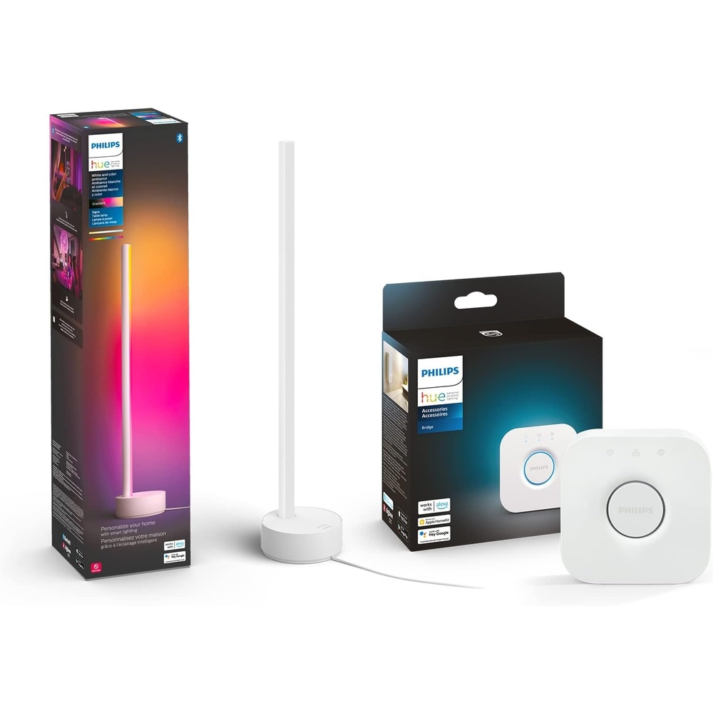 image:imagePhilips Hue Smart Hub Compatible with Alexa Apple HomeKit and Google Assistant White Ambiance Gradient Signe Table Lamp Compatible with Alexa Apple HomeKit and Google Assistant White