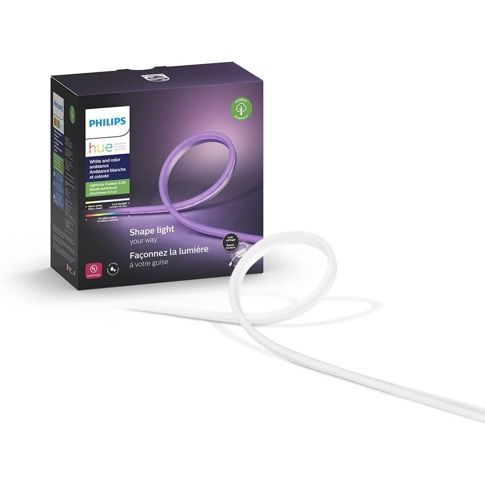 image:imagePhilips Hue White amp Color Ambiance Outdoor LightStrip 2m7ft Requires Hue Hub Works with Amazon Alexa Apple HomeKit and Google Assistant