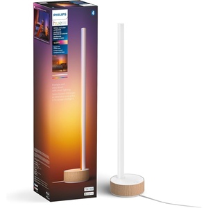 Philips Hue Signe Smart Table Lamp, Oak – White Color Ambiance LED Color-Changing Light – 1 Pack – Control with Hue App – Compatible with Alexa, Google Assistant, and Apple Homekit(Oak)