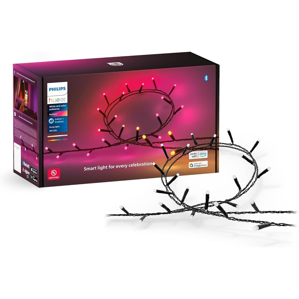 image:imagePhilips Hue White and Color Ambient Festive String Lights 250 LEDs 20 m Compatible with Alexa Google Home and Apple Homekit
