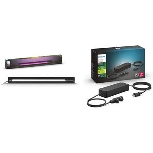 Philips Hue Amarant Outdoor Smart Light Bar, Black – 20W & Outdoor 100W Power Supply, Black – Connect Multiple Hue Outdoor Low Voltage Lights up to Total of 100W – 1 Pack – Requires Hue Bridge