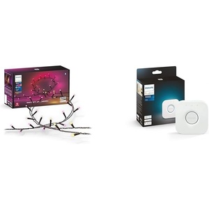 Philips Hue Indoor/Outdoor Holiday 65-Foot Festavia String Lights – 250 Mini Color Changing Smart LED & Bridge – Unlock The Full Potential of Hue – Multi-Room and Out-of-Home Control