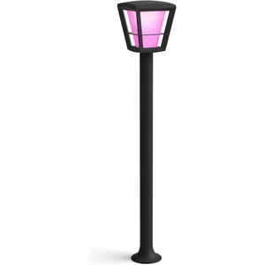 Philips Hue White & Color Ambiance ECONIC Outdoor Pole, Black, Compatible with Alexa, Google Assistant and Apple Homekit(Post)