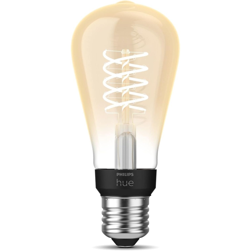 image:imagePHILIPS Hue White E27 Filament ST64 550lm Warm White Light Dimmable Controllable via App Compatible with Amazon Alexa Echo Echo DotWarm White